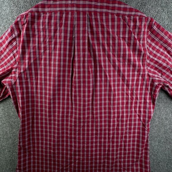 Brooks Brothers Button Up Shirt Men Long Sleeve Cotton Regent Large Red Plaid - Picture 13 of 13